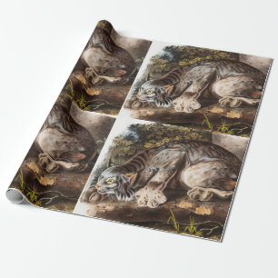 Illustration av Kanada Lynx (Lynx Canadensis) Presentpapper