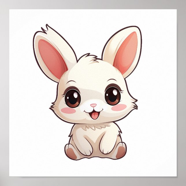 illustration av kanin i tecknad poster (Framsidan)