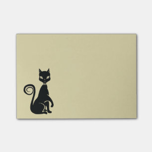 Illustration av Kattdjuret Black Cat Posing Elegan Post-it Block