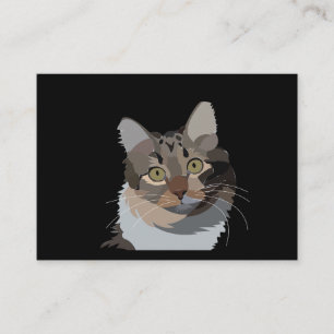 Illustration av kattpäls av katt- och fodersällska visitkort