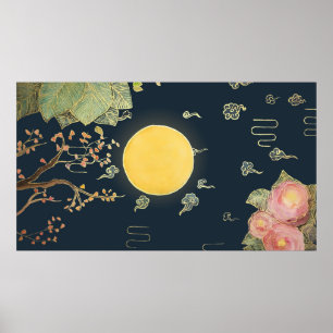 Illustration av kinesiska Mid Autumn Festival Poster