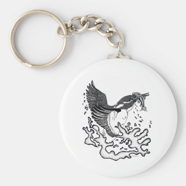 Illustration av Kingfisher på knappens nyckelring (Framsidan)