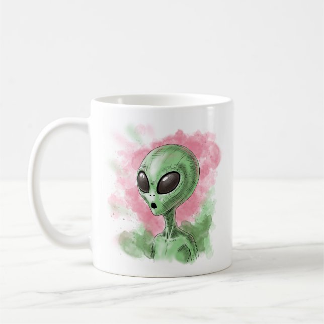 Illustration av klassiskt alias kaffemugg (Vänster)