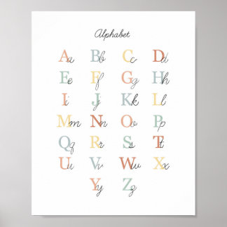 Illustration av klassrumsdekor för enkelt alfabet- poster