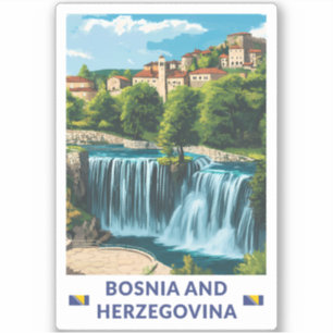 Illustration av konst i Bosnien och Hercegovina Klistermärken