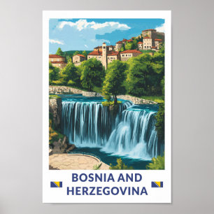 Illustration av konst i Bosnien och Hercegovina Poster