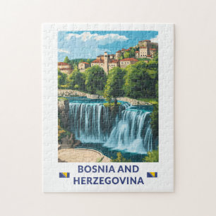 Illustration av konst i Bosnien och Hercegovina Pussel