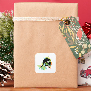 Illustration av könstensfärgning fyrkantigt klistermärke