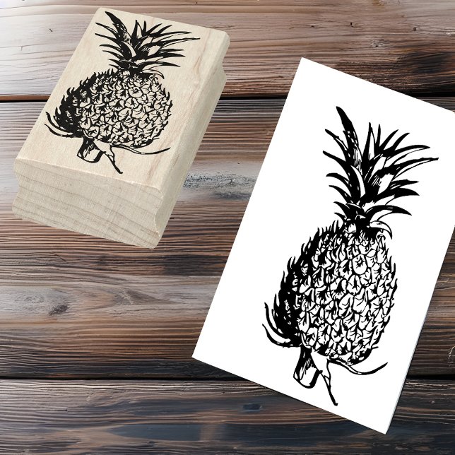 Illustration av konstfrukt - ananas stämpel (Skapare uppladdad)