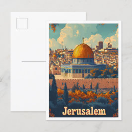 Illustration av konstresor i Jerusalem Vykort