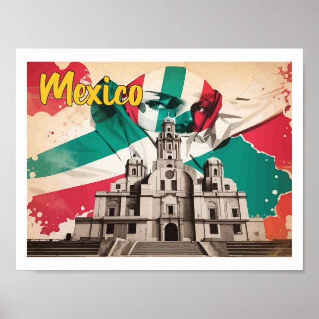 Illustration av konstverk i Mexiko Poster (Framsidan)