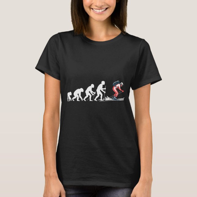 Illustration av Kostym i Red Ski Evolution T Shirt (Framsida)