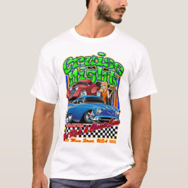 Illustration av kryssningsnattar i Hot rod och kla T Shirt