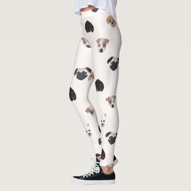 Illustration av kute-marionett Hundar Leggings (Vänster)