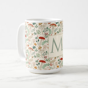 Illustration av kute och Löv Kaffemugg