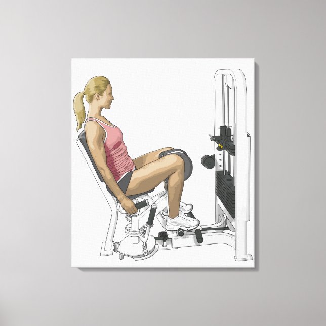 Illustration av kvinna som använder höftledsabdukt canvastryck (Framsida)