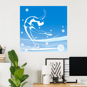 Illustration av kvinnlig isfär poster
