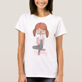illustration av kvinnors tecknad t shirt