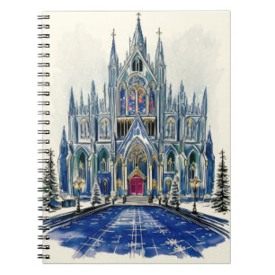 Illustration av kyrka anteckningsbok