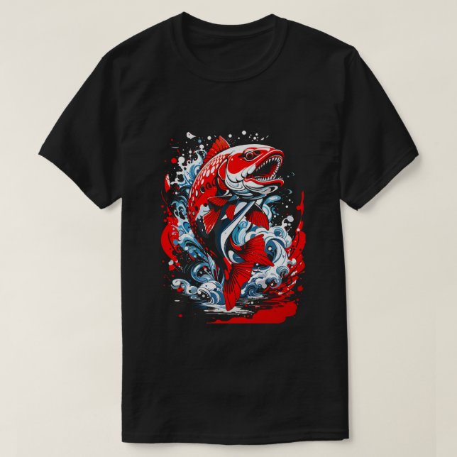 illustration av laxgraffiti t shirt (Design framsida)