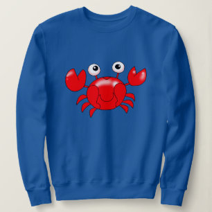 Illustration av leende Tecknad Red Crab T Shirt
