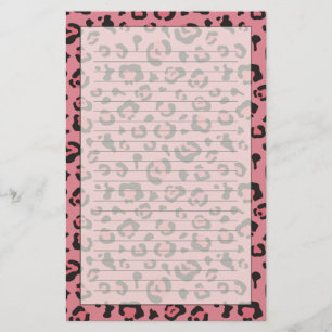 Illustration av Leopardrosadjur Brevpapper