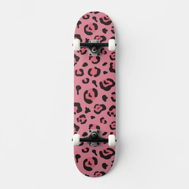Illustration av Leopardrosadjur Mini Skateboard Bräda 18,7 Cm (Framsida)