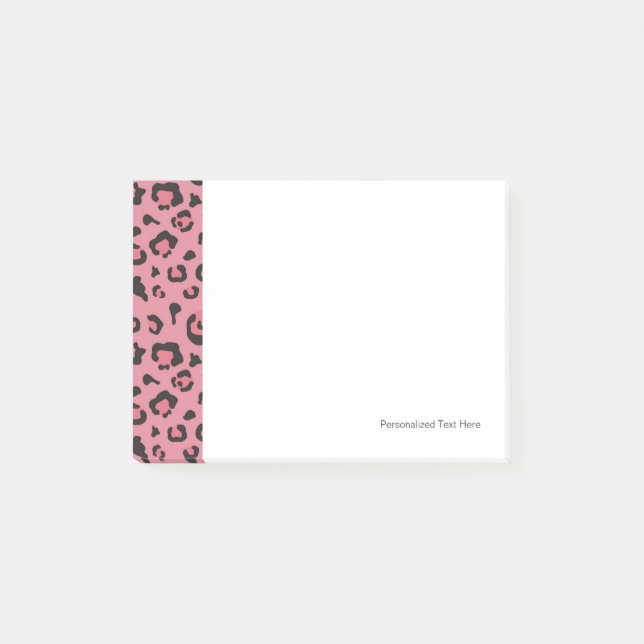 Illustration av Leopardrosadjur Post-it Block (Framsida)