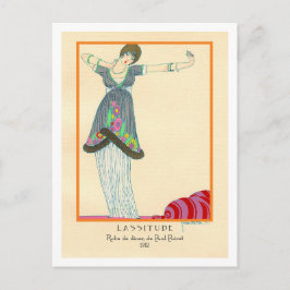 Illustration av Lepape Art Deco Mode Vykort