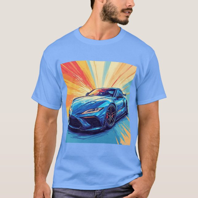 Illustration av livliga sportar t shirt (Framsida)