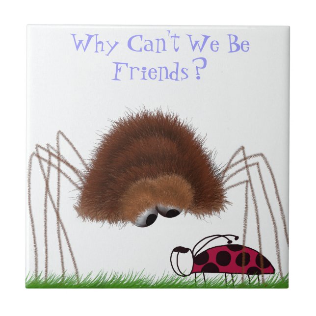 Illustration av ljus och laktinspider kakelplatta (Framsidan)