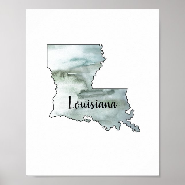 Illustration av Louisiana State-färg Poster (Framsidan)