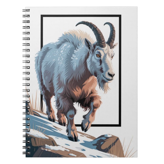 Illustration av majestätiskt bergsområde 3D Ram Anteckningsbok (Framsidan)