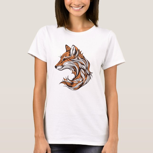 Illustration av Majestic Fox T Shirt (Framsida)