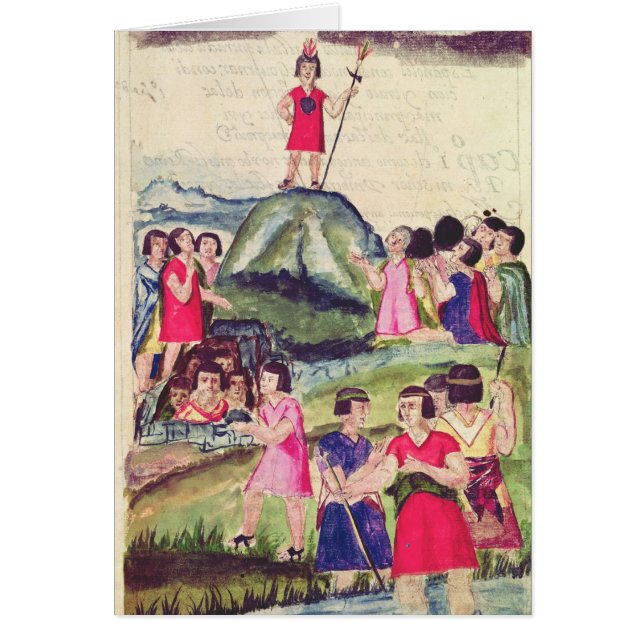 Illustration av Manco Capac Hälsningskort (Framsidan)