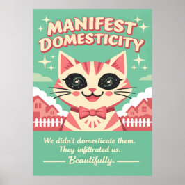 Illustration av Manifest Domesticitet Katt Poster