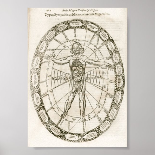 Illustration av mikrokosmos poster (Framsidan)