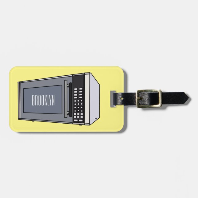 illustration av mikrovågans tecknad bagagebricka (Horisontell Framsida)