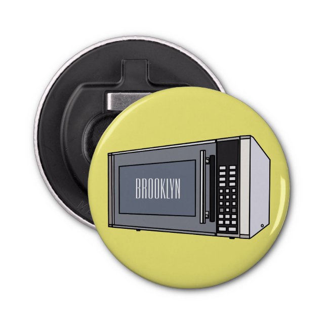 illustration av mikrovågans tecknad flasköppnare (Framsidan)