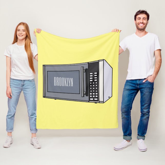 illustration av mikrovågans tecknad fleecefilt (På plats)