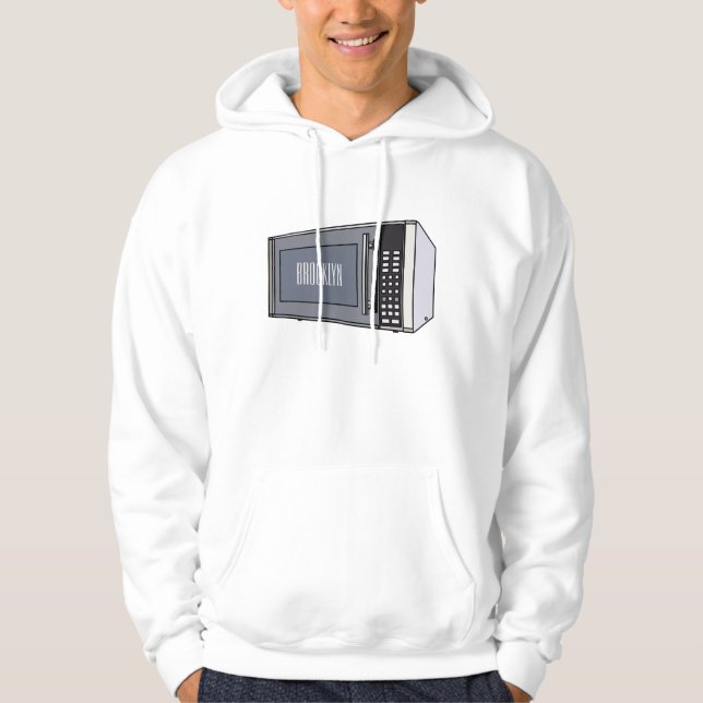 illustration av mikrovågans tecknad hoodie (Framsida)
