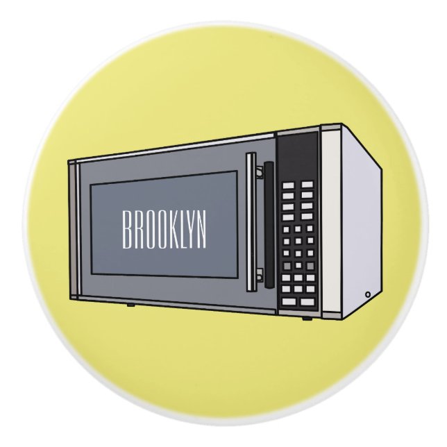 illustration av mikrovågans tecknad knopp (Framsidan)