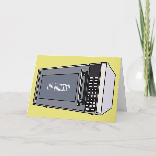 illustration av mikrovågans tecknad kort (Framsida)