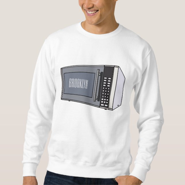 illustration av mikrovågans tecknad lång ärmad tröja (Framsida)