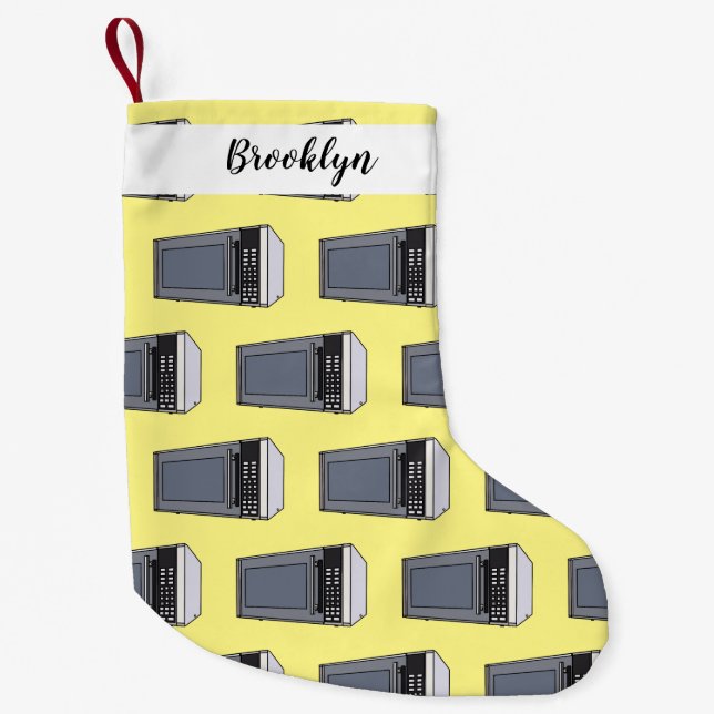 illustration av mikrovågans tecknad liten julstrumpa (Framsidan)