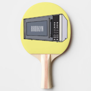 illustration av mikrovågans tecknad pingisracket