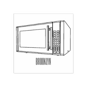 illustration av mikrovågans tecknad stämpel