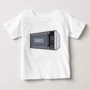 illustration av mikrovågans tecknad t shirt