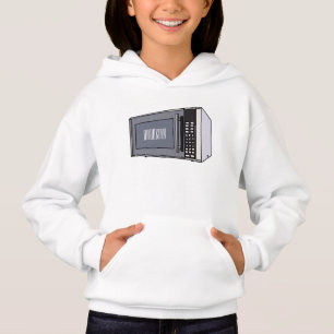 illustration av mikrovågans tecknad t shirt