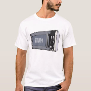 illustration av mikrovågans tecknad t shirt